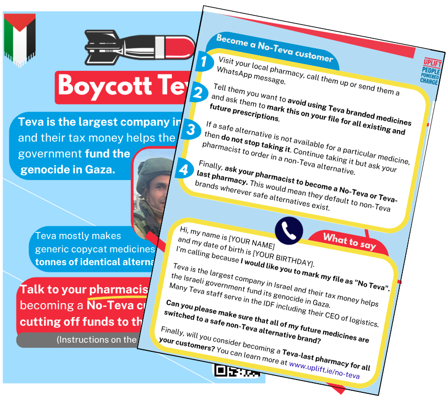 Boycott Teva flier