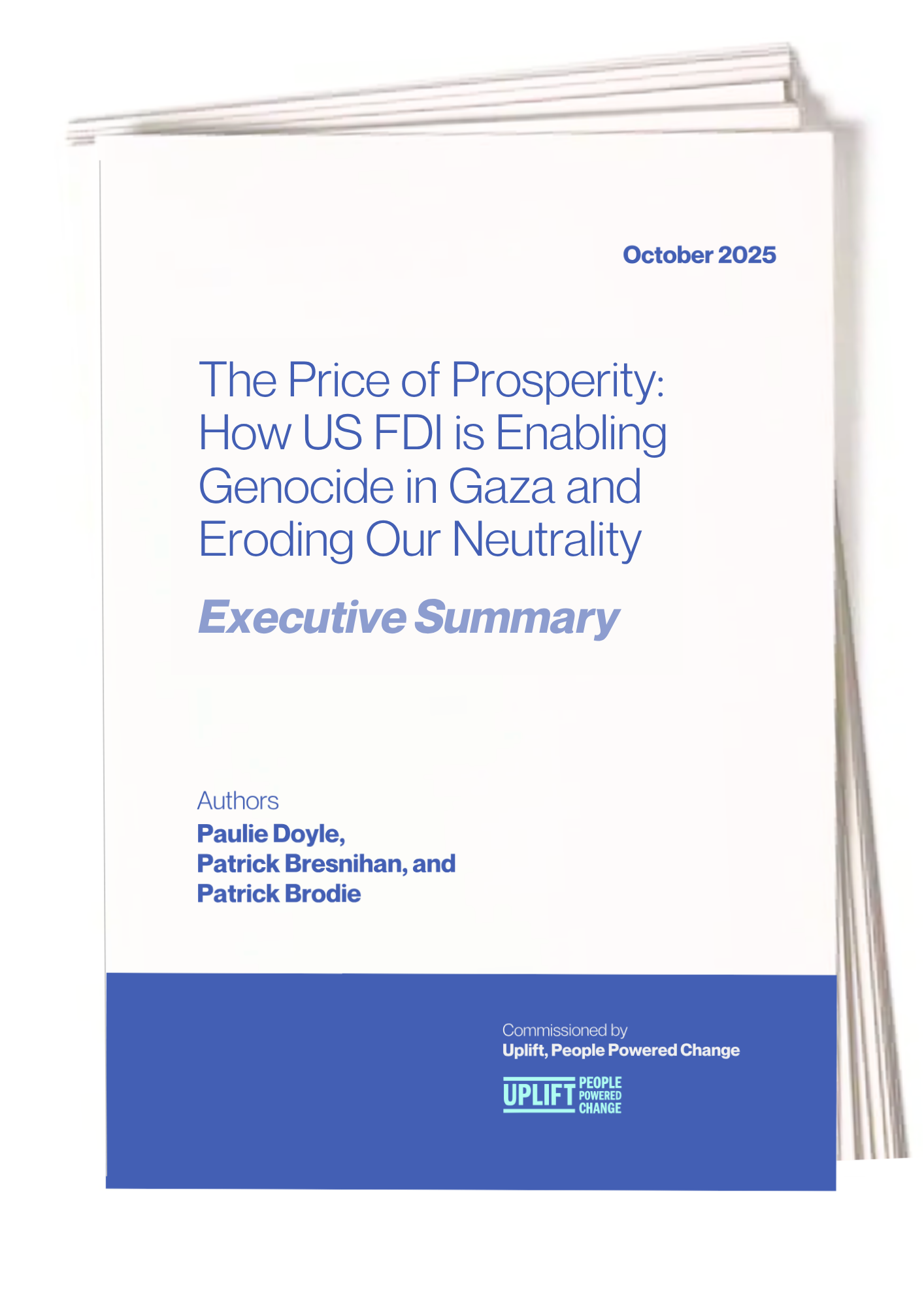 Report showing the title: 